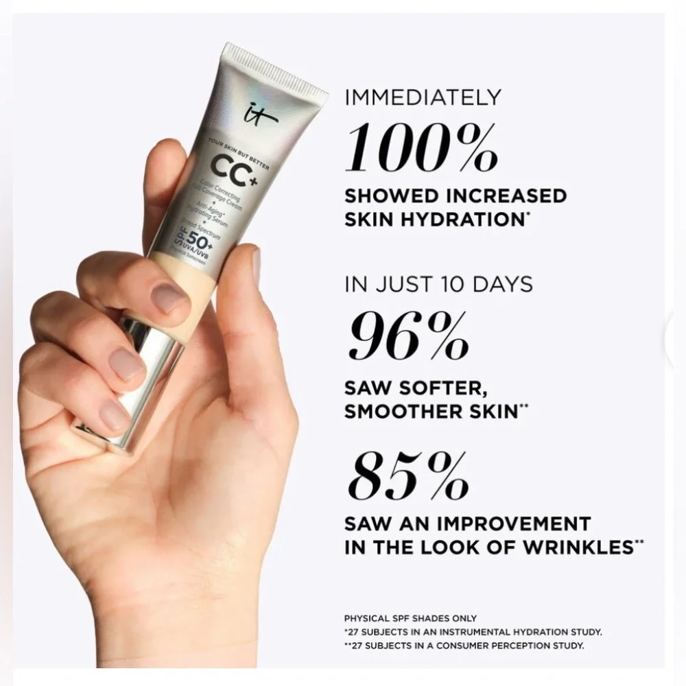 IT Cosmetics CC+ Cream Full-Coverage Foundation With SPF 50+ - Color: Tan -NEW!